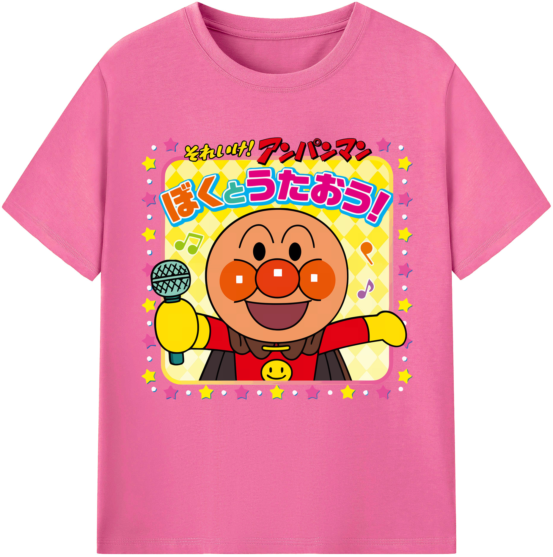 （画像用） アンパンマン Anpanman レディースカジュアルプリントTシャツ（綿100％）